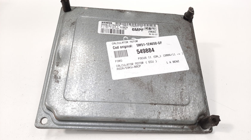 Calculator motor, cod 5M51-12A650-GF, Ford Focus 2 Cabriolet, 1.4 benz, ASDA (idi:549884)