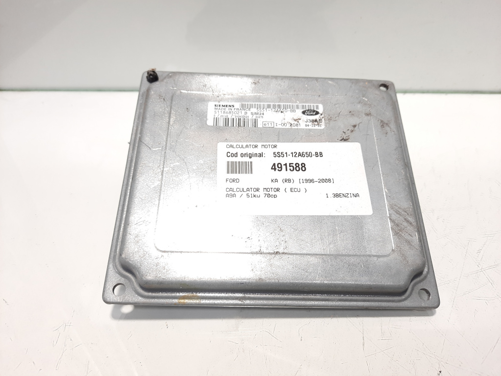 Calculator motor, cod 5S51-12A650-BB, Ford Ka (RB) 1.3 benz, A9A (id:491588)