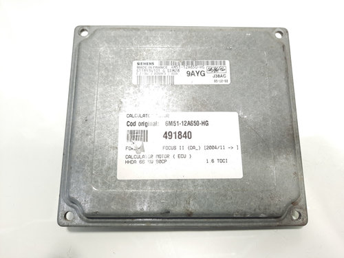 Calculator motor, cod 6M51-12A650-HG, Ford Focus C-Max, 1, 1.6 TDCI, HHDA (idi:491840)