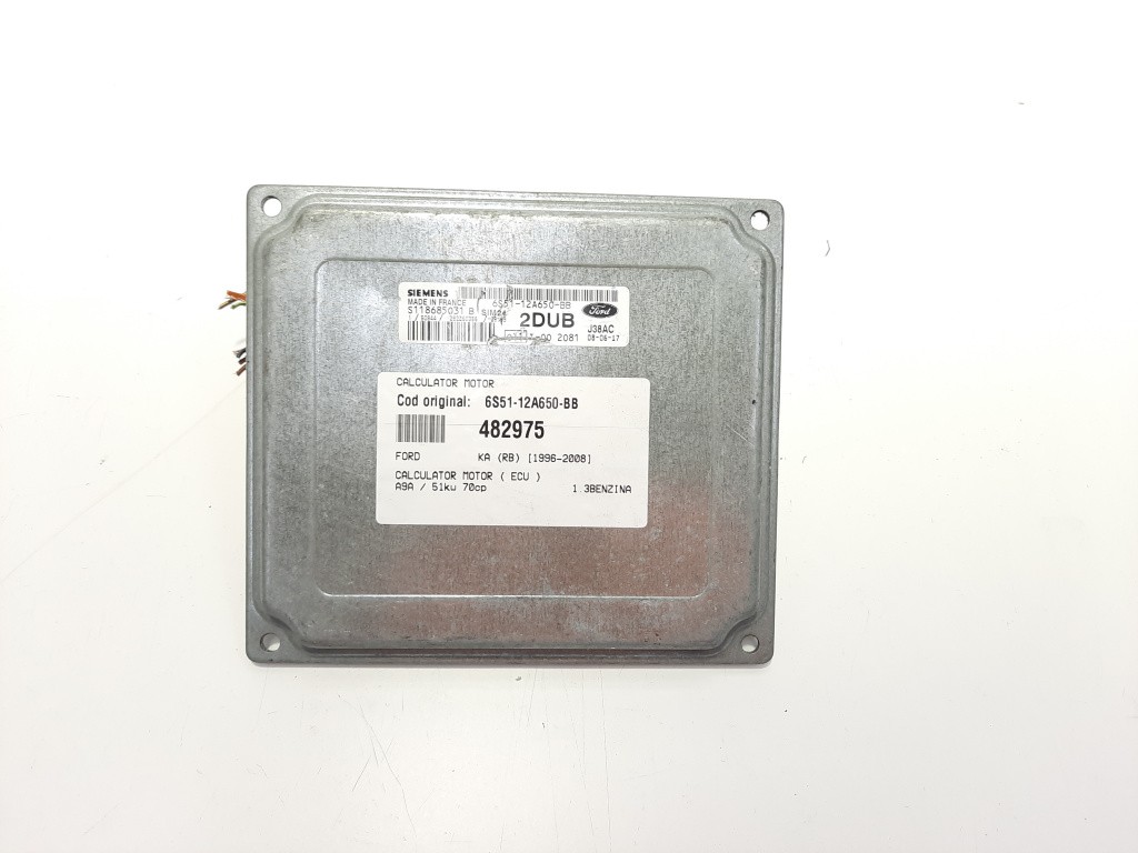 Calculator motor, cod 6S51-12A650-BB, Ford Ka (RB) 1.3 benz, A9A (id:482975)