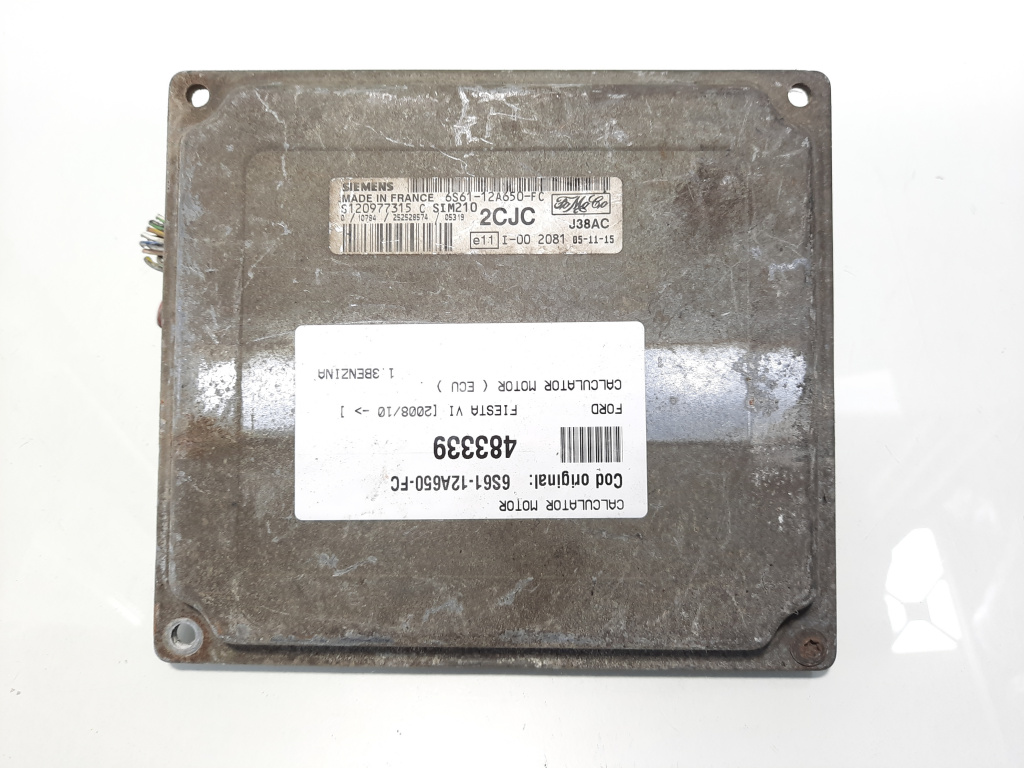 Calculator motor, cod 6S61-12A650-FC, Ford Fiesta 6, 1.3 benz (id:483339)