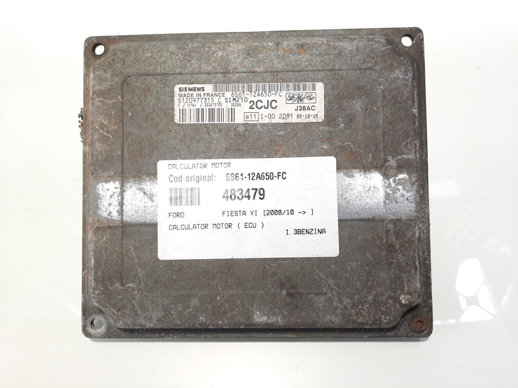 Calculator motor, cod 6S61-12A650-FC, Ford Fiesta 6, 1.3 benz (id:483479)