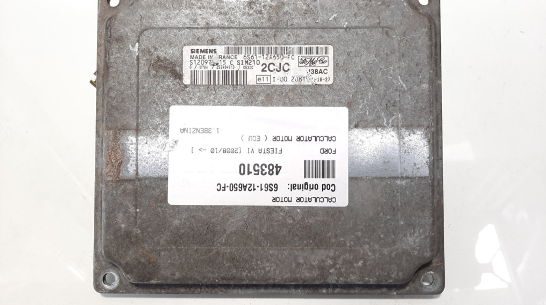 Calculator motor, cod 6S61-12A650-FC, Ford Fiesta 6, 1.3 benz (id:483510)