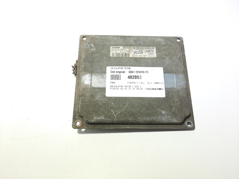 Calculator motor, cod 6S61-12A650-FD, Ford Fiesta 5, 1.3 B, FUJA (id:482893)