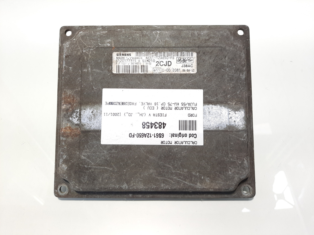 Calculator motor, cod 6S61-12A650-FD, Ford Fiesta 5,1.3 16v benz (id:483458)
