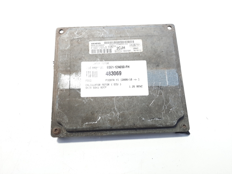 Calculator motor, cod 6S61-12A650-FH, Ford Fiesta 6, 1.25 b, SNJC (idi:483069)
