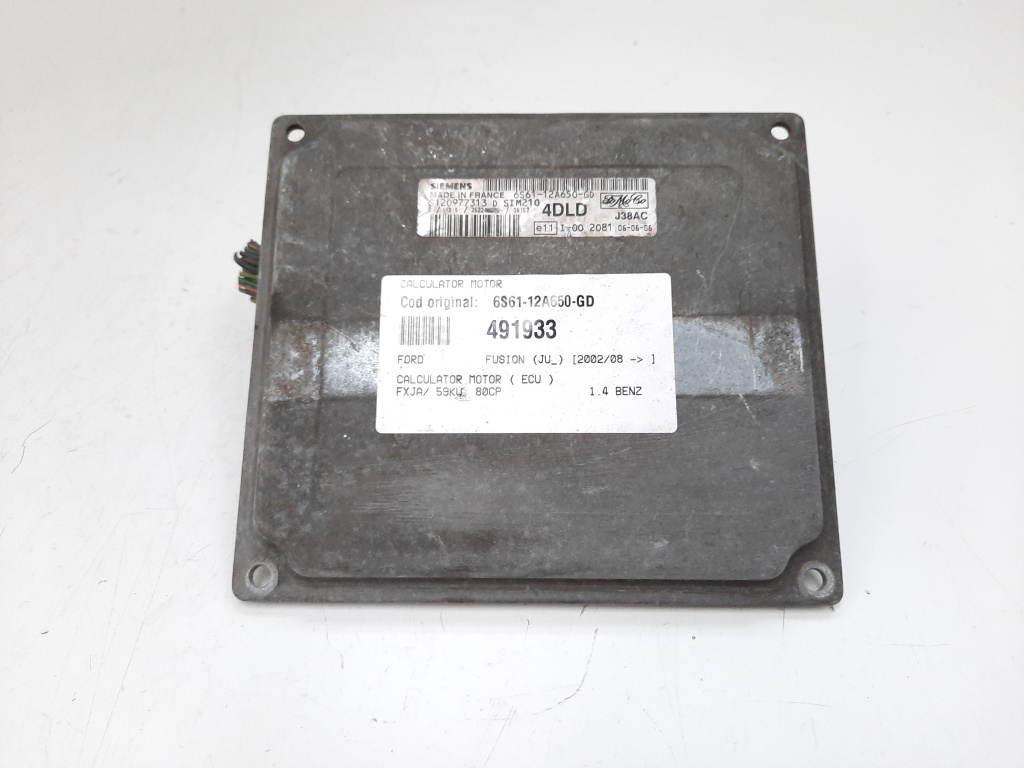 Calculator motor, cod 6S61-12A650-GD, Ford Fusion (JU), 1.4 benz, FXJA (id:491933)
