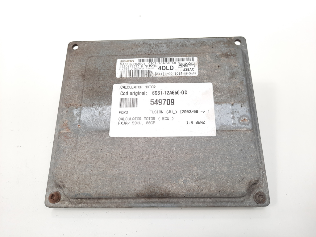 Calculator motor, cod 6S61-12A650-GD, Ford Fusion (JU), 1.4 benz, FXJA (id:549709)