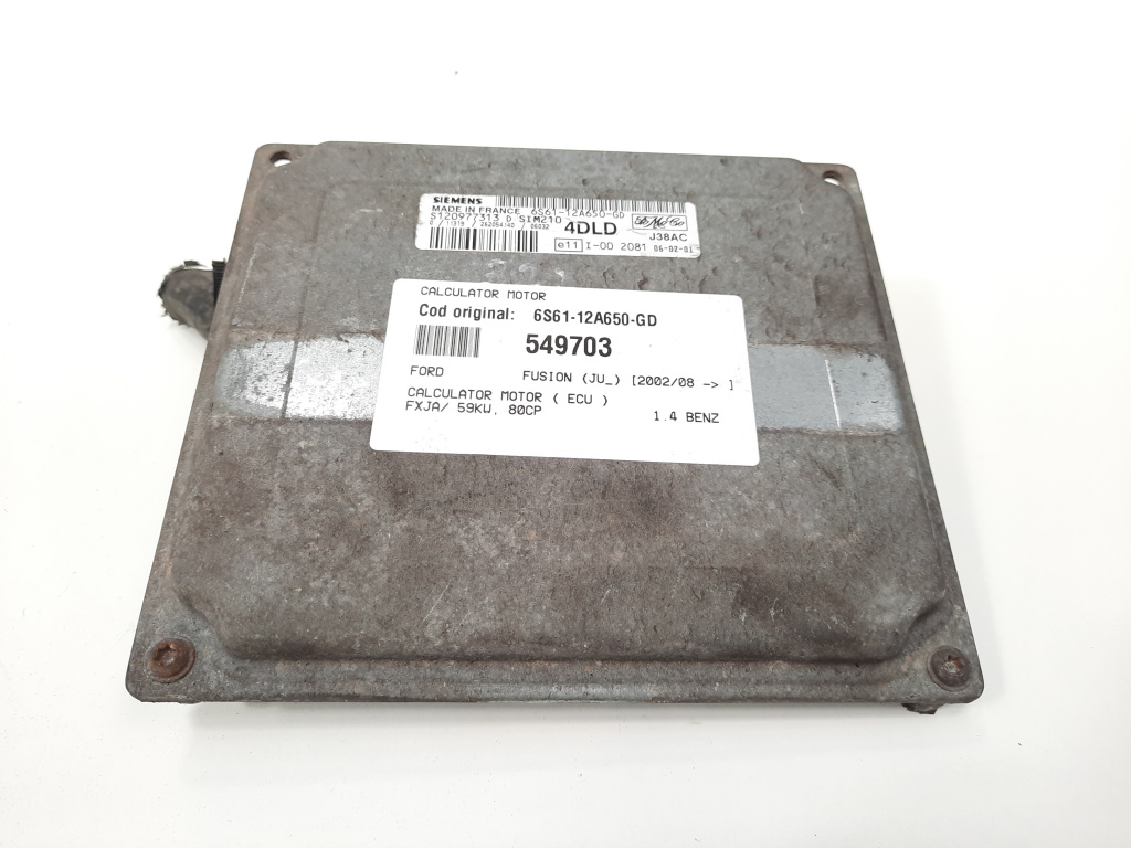 Calculator motor, cod 6S61-12A650-GD, Ford Fusion (JU), 1.4 benz, FXJA (id:549703)