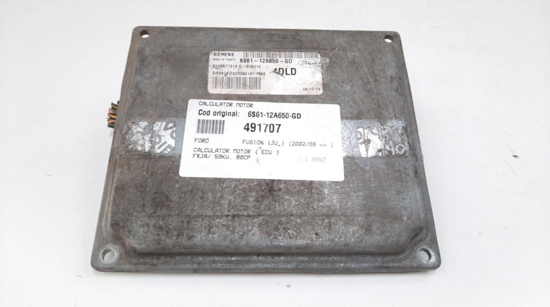 Calculator motor, cod 6S61-12A650-GD, Mazda 2 (DY), 1.4 benz, FXJA (idi:491707)