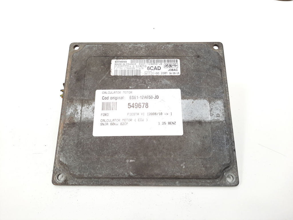 Calculator motor, cod 6S61-12A650-JD, Ford Fiesta 6, 1.25 benz, SNJB (idi:549678)