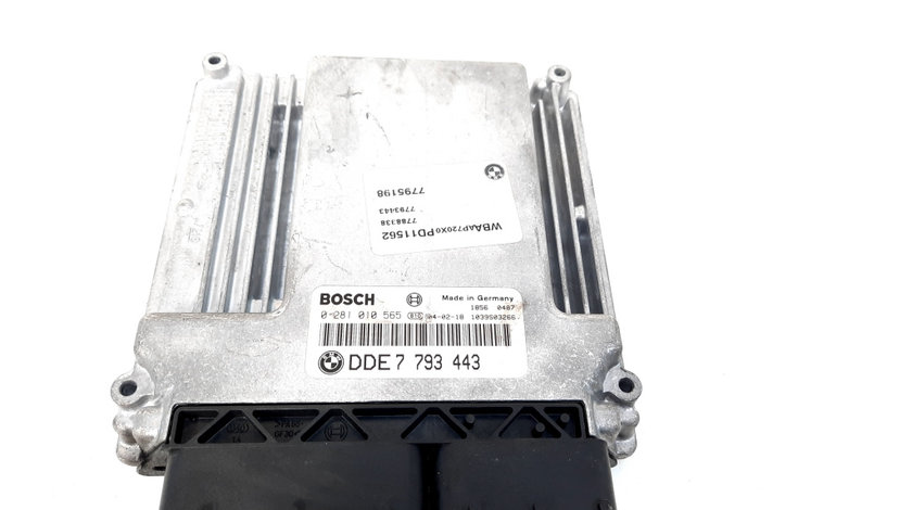 Calculator motor, cod 7793443, 0281010565, Bmw 3 (E46), 2.0 diesel, 204D4 (idi:549763)