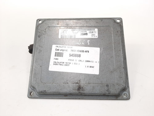 Calculator motor, cod 7M51-12A650-AFB, Ford Focus 2 (DA), 1.6 benz, SHDA (id:549888)