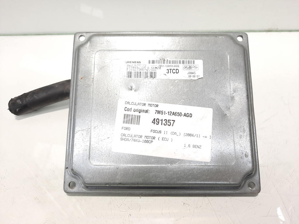 Calculator motor, cod 7M51-12A650-AGD, Ford Focus 2 Combi (DA), 1.6 benz, SHDA (idi:491357)