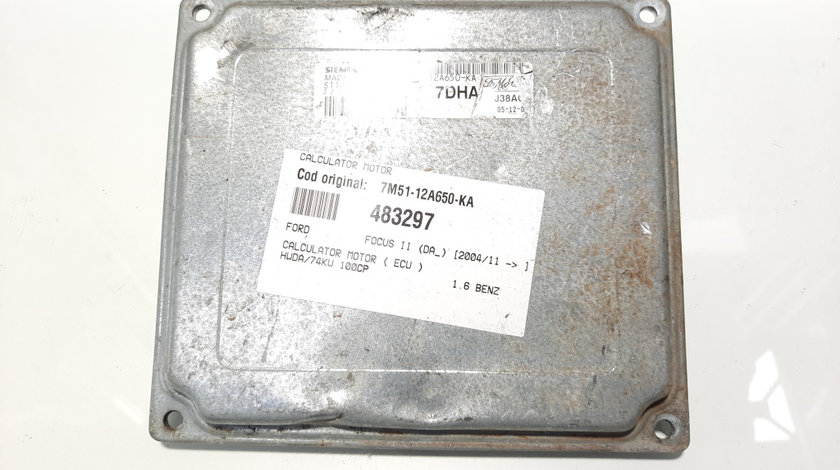 Calculator motor, cod 7M51-12A650-KA, Ford Focus 2 (DA) 1.6 B, HWDA (id:483297)