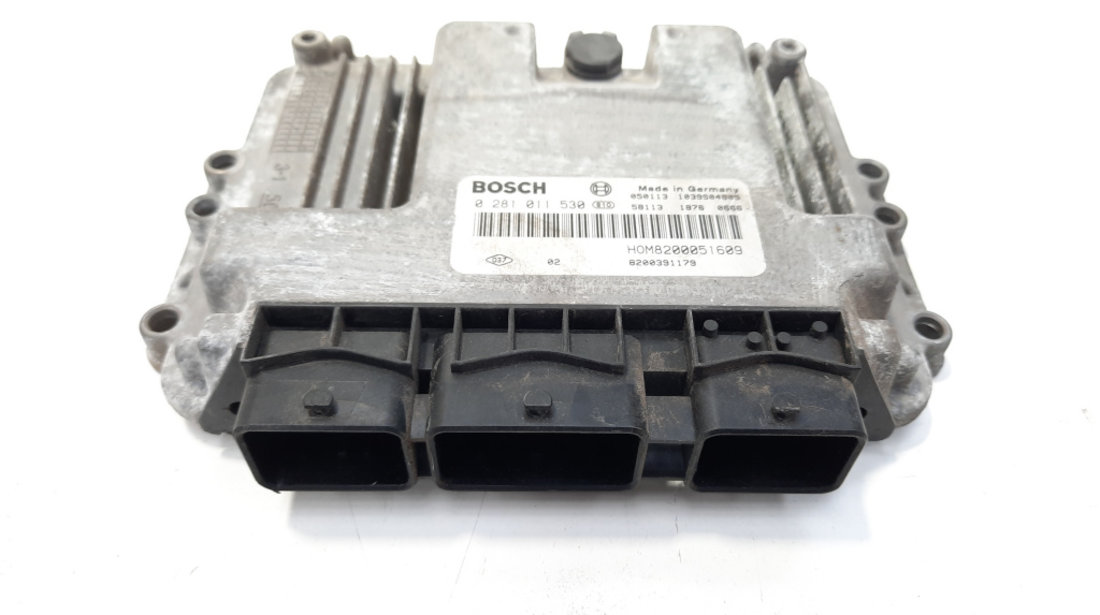 Calculator motor, cod 8200391179, 0281011530, Renault Trafic 2, 1.9 DCI, F9Q732 (id:491913)