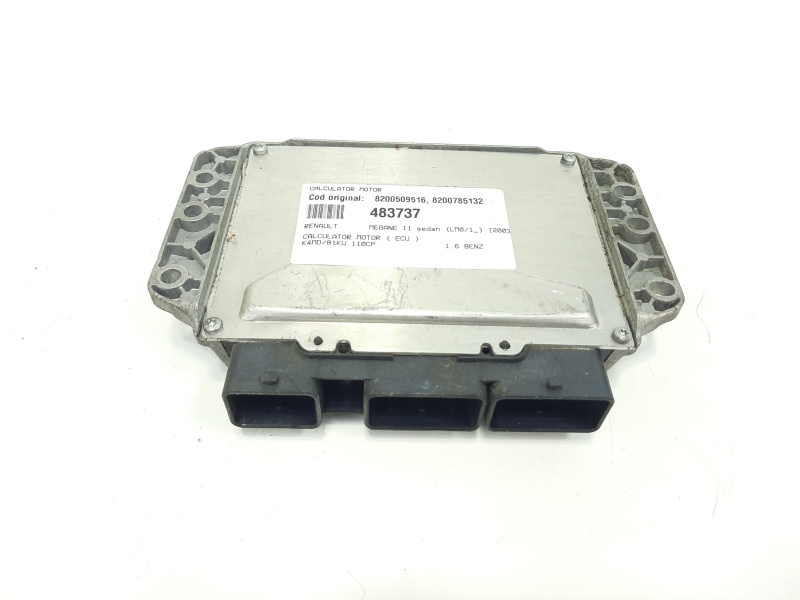 Calculator motor, cod 8200509516, 8200785132, Renault Megane 2 Coupe-Cabriolet, 1.6 benz, K4MD (idi:483737)