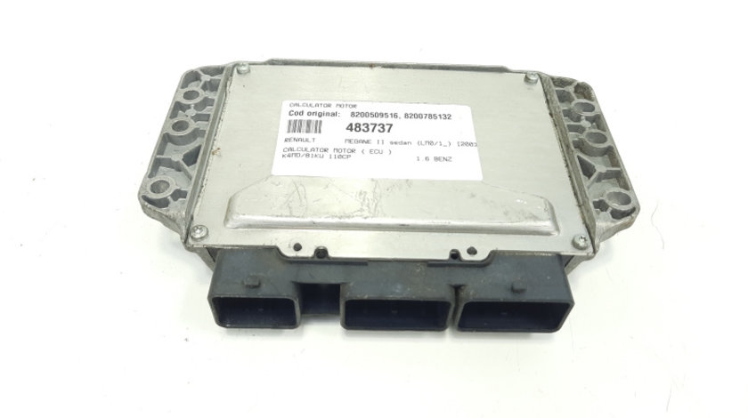 Calculator motor, cod 8200509516, 8200785132, Renault Megane 2 Coupe-Cabriolet, 1.6 benz, K4MD (idi:483737)