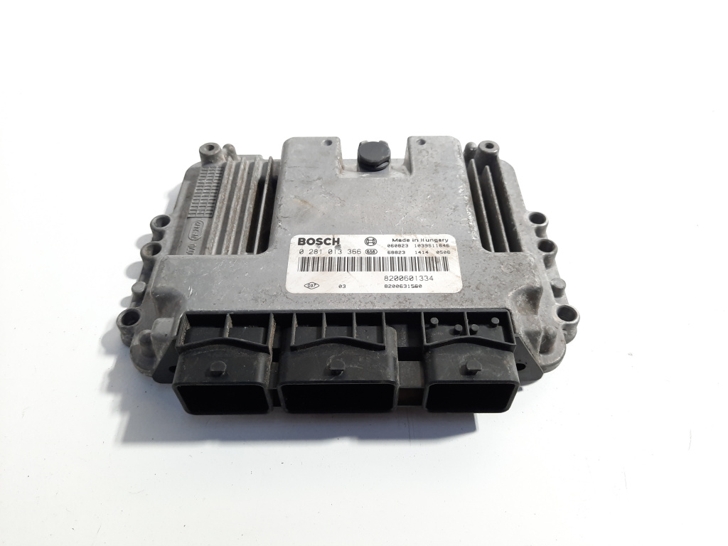 Calculator motor, cod 8200601334, 0281013366, Renault Megane 2 Coupe-Cabriolet, 1.9 DCI, F9Q800 (idi:492001)