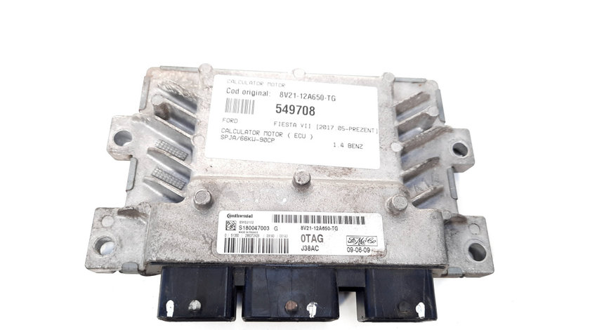 Calculator motor, cod 8V21-12A650-TG, Ford Fiesta 7, 1.4 benz, SPJA (id:549708)