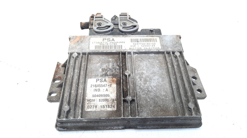 Calculator motor, cod 9637706180, Citroen Saxo (S0, S1), 1.4 benz, KFW (idi:543590)