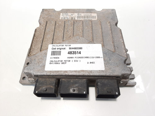 Calculator motor, cod 9644803380, Peugeot 307 SW, 2.0 HDI, RHY (idi:483514)