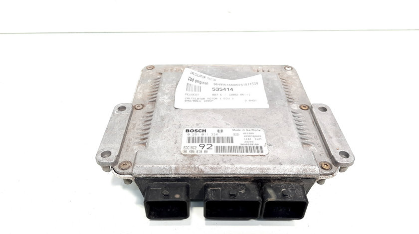 Calculator motor, cod 9649561880, 0281011334, Fiat Ulysse (179) 2.0 JTD, RHW (idi:535414)