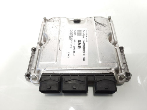 Calculator motor, cod 9649561880, 0281011334, Peugeot Expert (I), 2.0 HDI, RHW (idi:483419)