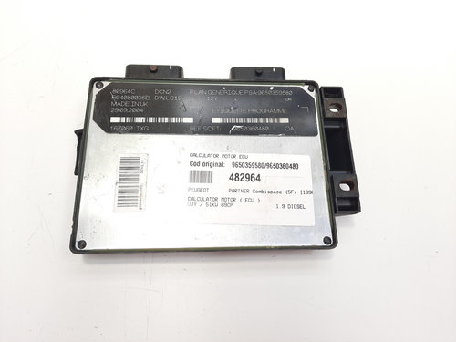 Calculator motor, cod 9650359580, 9650360480, Peugeot Partner (I) Combispace, 1.9 diesel, WJY (id:48...