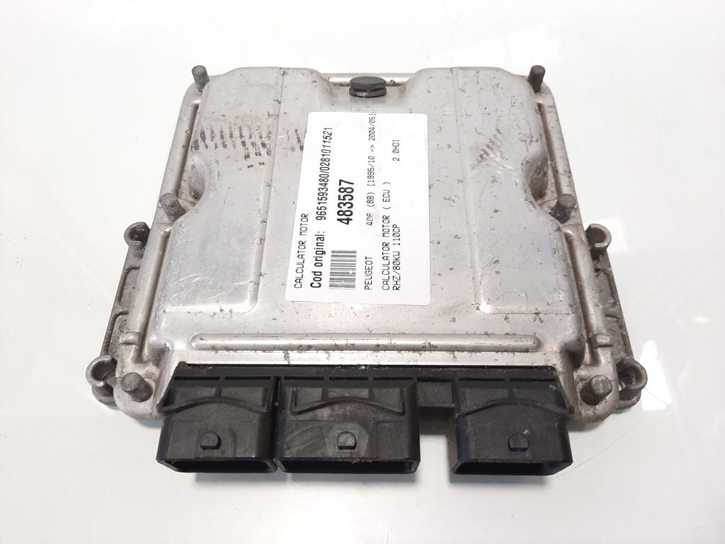 Calculator motor, cod 9651593480, 0281011521, Peugeot 406, 2.0 HDI, RHZ (id:483587)