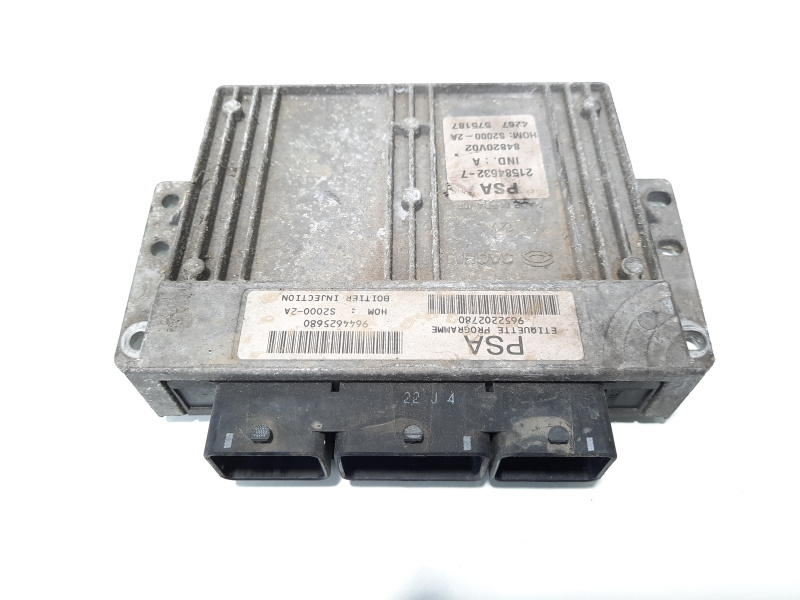 Calculator motor, cod 9652203780, 9644625680, Peugeot 206, 1.4 b, KFV (id:483226)
