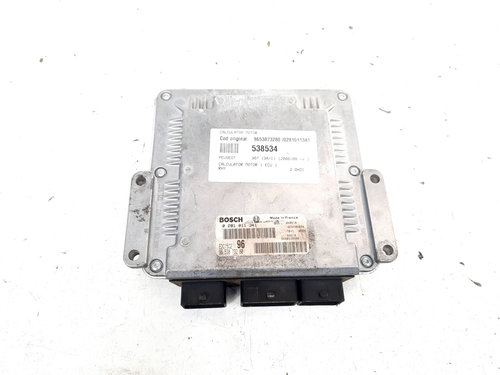 Calculator motor, cod 9653873280, 0281011341, Peugeot 307, 2.0 HDI, RHY (id:538534)