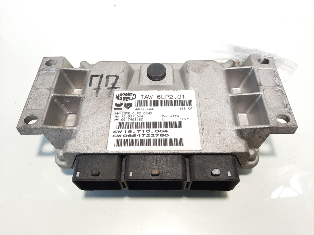 Calculator motor, cod 9654722780, 9647498180, Peugeot 307, 1.4 benz, KFW (id:535405)