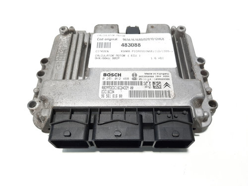 Calculator motor, cod 9656161680, 0281012468, Citroen Xsara Picasso, 1.6 HDI, 9HX (id:483088)