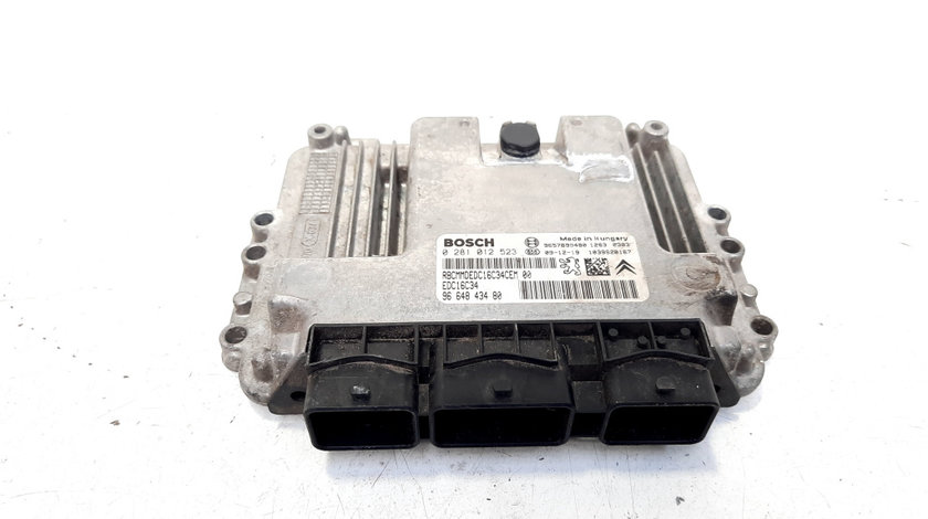 Calculator motor, cod 9657699480, 0281012523, Citroen C3 (II), 1.4 HDI, 8HZ (idi:543582)