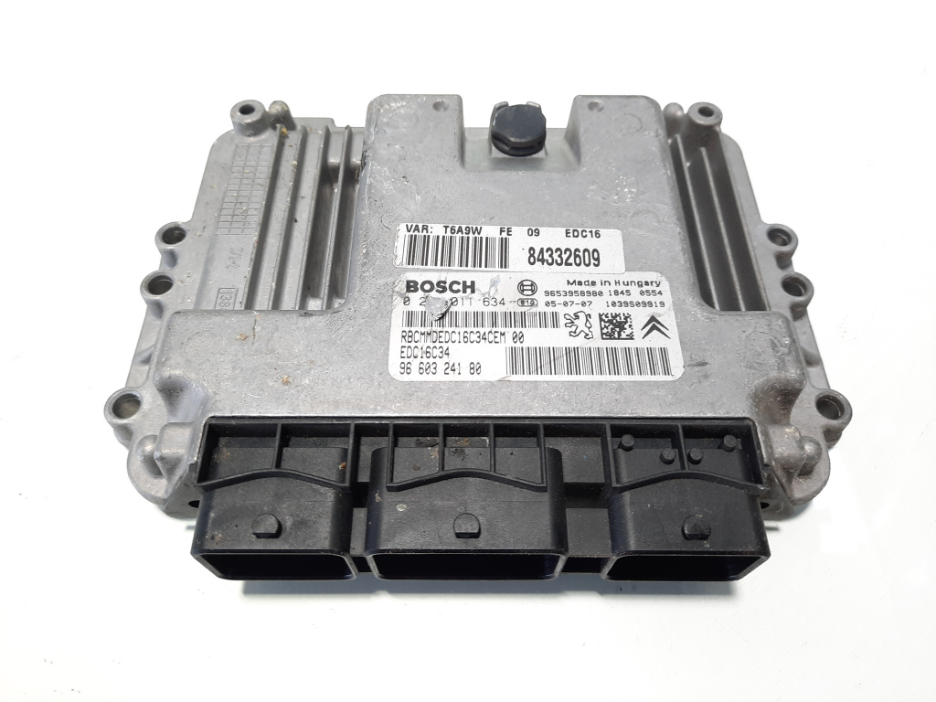 Calculator motor, cod 9660324180, 0281011634, Peugeot 307, 1.6 HDI, 9HZ (id:483474)