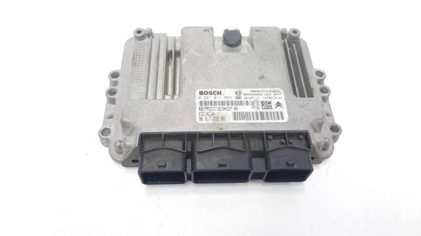 Calculator motor, cod 9661773380, 0281011863, Peugeot 307 SW, 1.6 HDI, 9HX (id:483663)