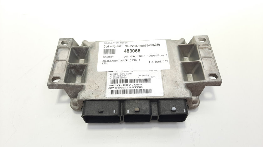 Calculator motor, cod 9662258780, 9654596080, Peugeot 207 (WA), 1.4 16v benz, KFU (id:483068)