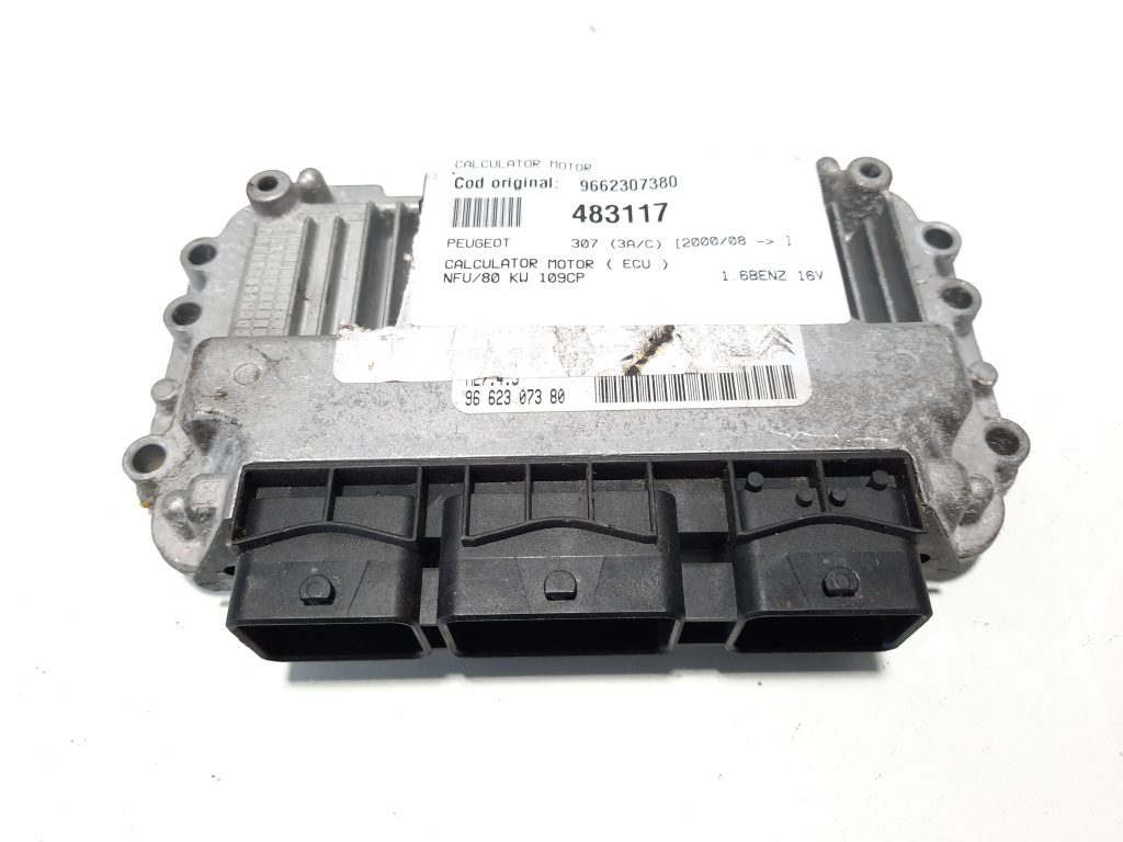Calculator motor, cod 9662307380, Peugeot 307, 1.6 B, 16V, NFU (id:483117)
