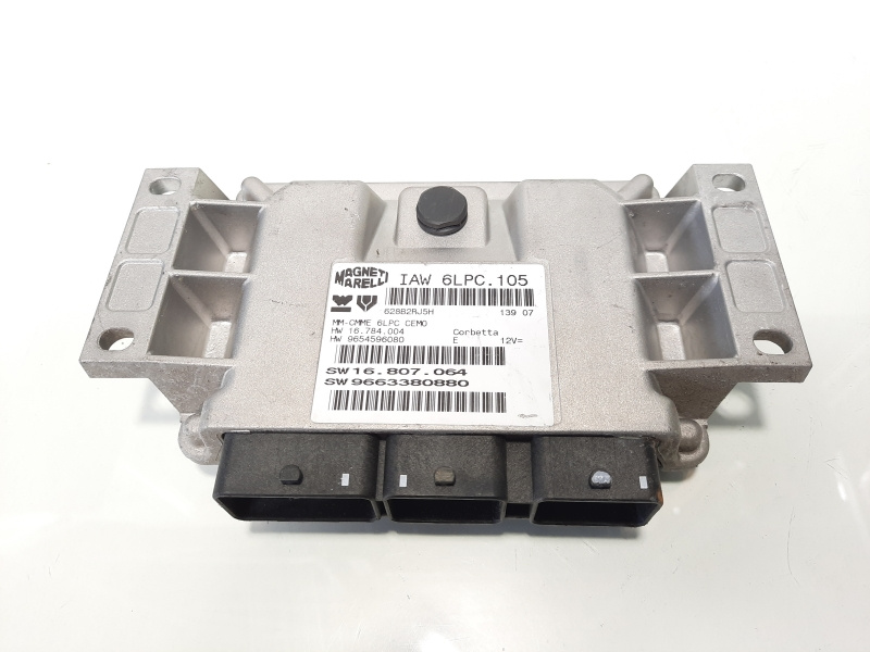 Calculator motor, cod 9663380880, 9654596080, Peugeot 207 (WA), 1.4 benz, KFU (id:483469)