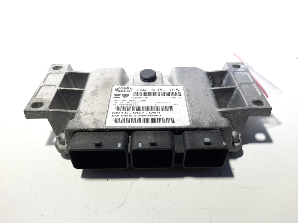 Calculator motor, cod 9663380880, 9654596080, Peugeot 207 (WA), 1.4 benz, KFU (id:491821)