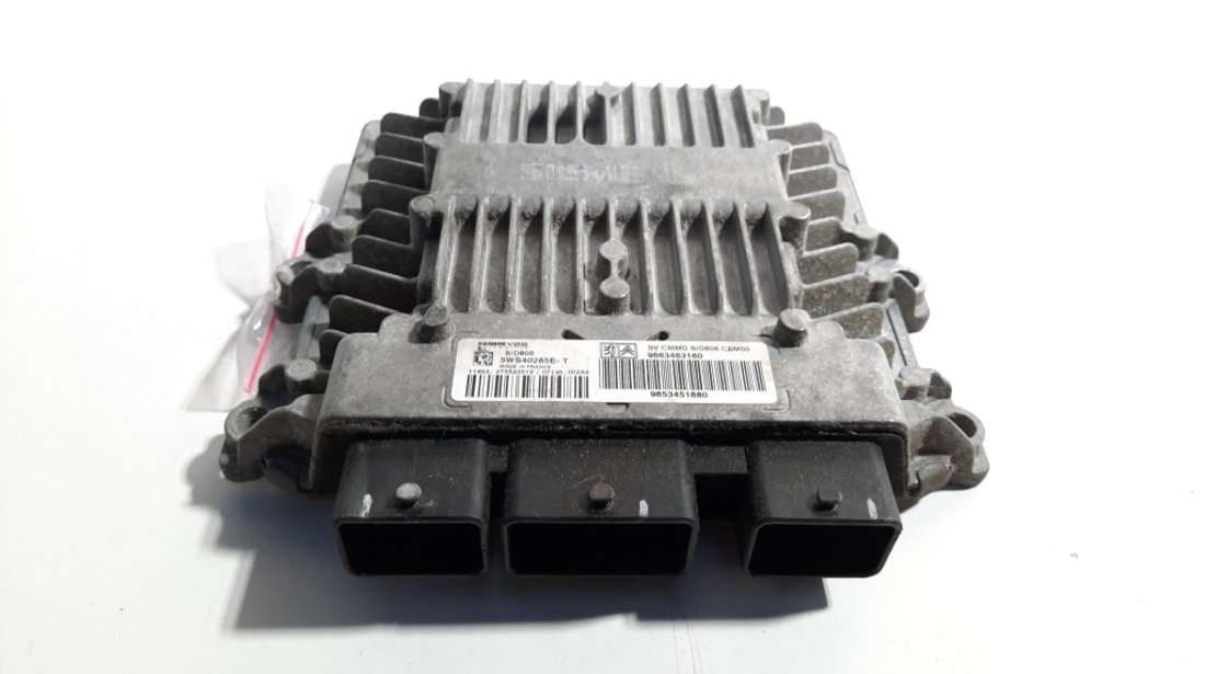 Calculator motor, cod 9663483180, Peugeot 1007, 1.4 HDI, 8HZ (idi:491736)