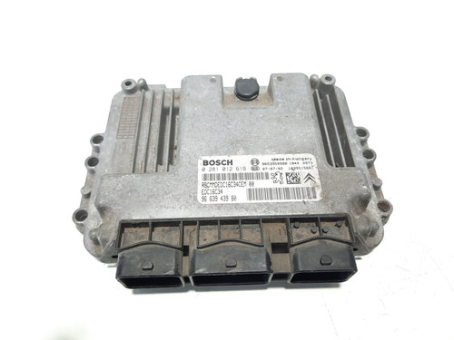 Calculator motor, cod 9663943980, 0281012619, Citroen C4 (I), 1.6 HDI, 9HX (idi:491636)