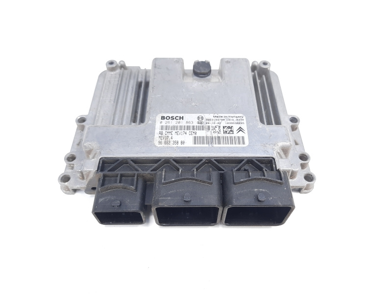 Calculator motor, cod 9666235880, 0261201863, Peugeot 207 (WA), 1.6 HDI, 9HX (idi:483715)