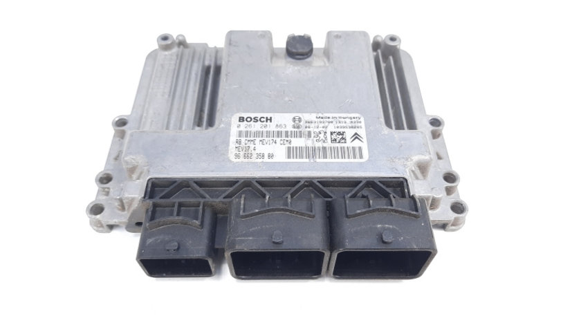 Calculator motor, cod 9666235880, 0261201863, Citroen C3 Picasso, 1.6 HDI, 9HX (idi:483715)