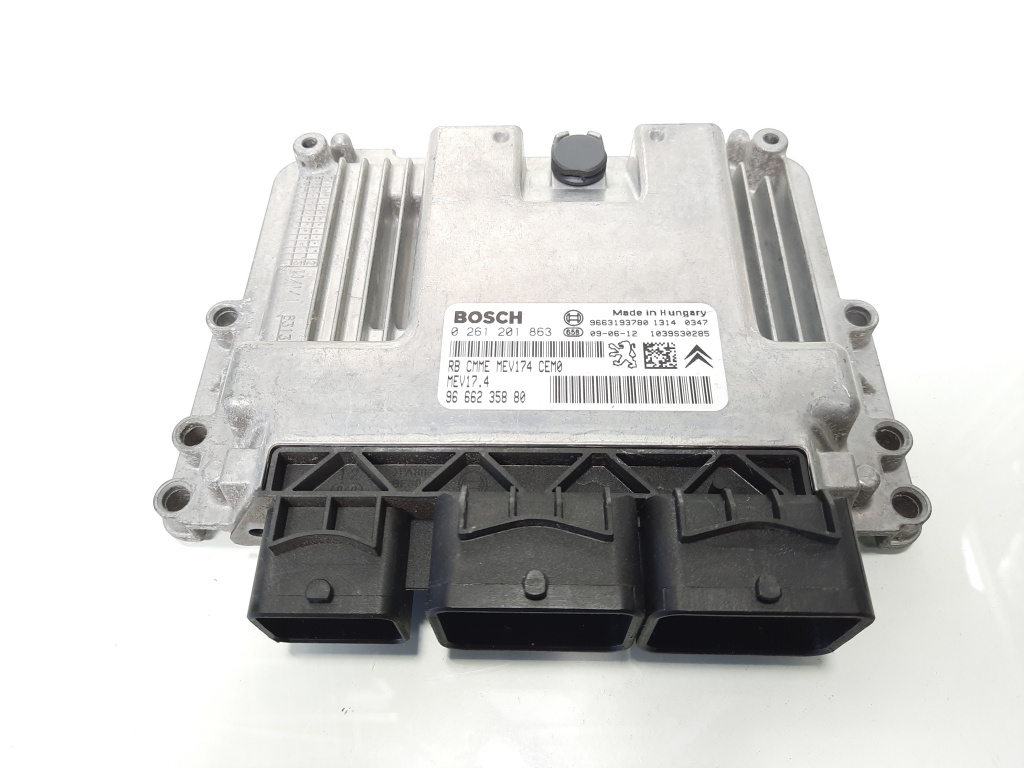 Calculator motor, cod 9666235880, 0261201863, Peugeot 308 SW, 1.6 HDI, 9HX (id:483402)