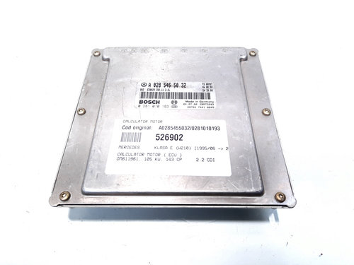 Calculator motor, cod A0285455032, 0281010193, Mercedes Clasa E (W210), 2.2 CDI, OM611961 (id:526902...