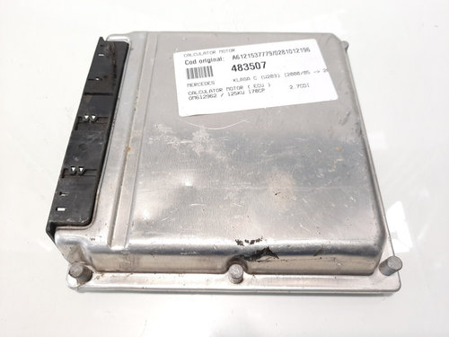 Calculator motor, cod A6121537779, 0281012196, Mercedes Clasa C Coupe (CL203), 2.7 CDI, OM612962 (id...