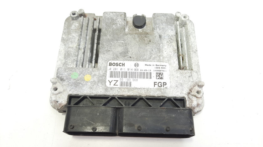 Calculator motor, cod GM55193968, 0281011914, Opel, 1.9 CDTI, Z19DT (idi:482900)