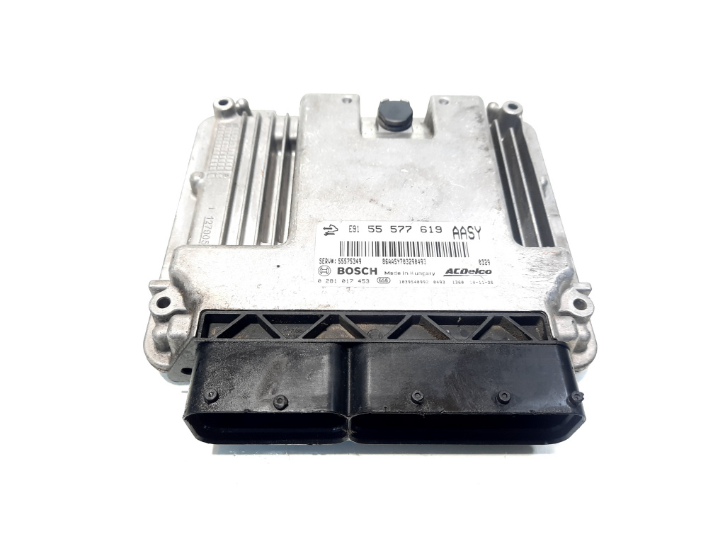 Calculator motor, cod GM55577619, 0281017453, Opel Astra J Sedan, 2.0 CDTI, A20DTH (idi:530750)